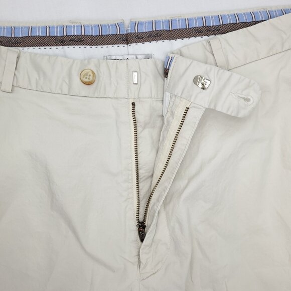 Peter Millar Golf Chino Shorts Mens 40x9" Beige Flat Front Casual Solid - Picture 3 of 7